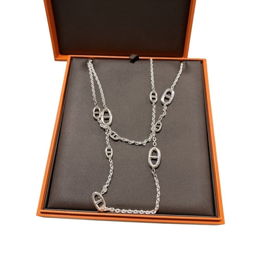 New in Box Hermes Sterling Silver Farandole Necklace